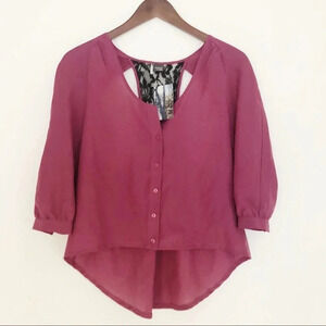 Sparkle & Fade Urban Outfitters | Lace cutout Top